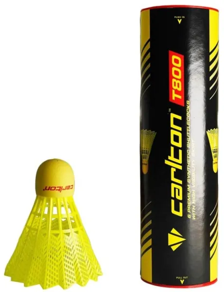 Carlton T800 Nylon Badminton Balls Yellow/Red