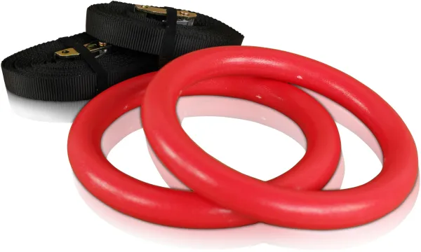 Odin Crossfit ABS Gymnastic Rings Plastic - Red