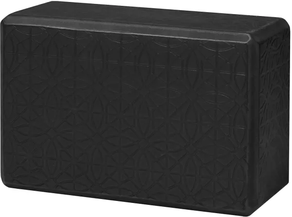 Gaiam Embossed Yoga Block Black