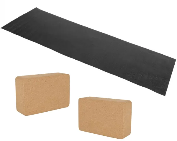 Odin Package Offer Yoga Mat + 2 pcs Cork Yoga Blocks